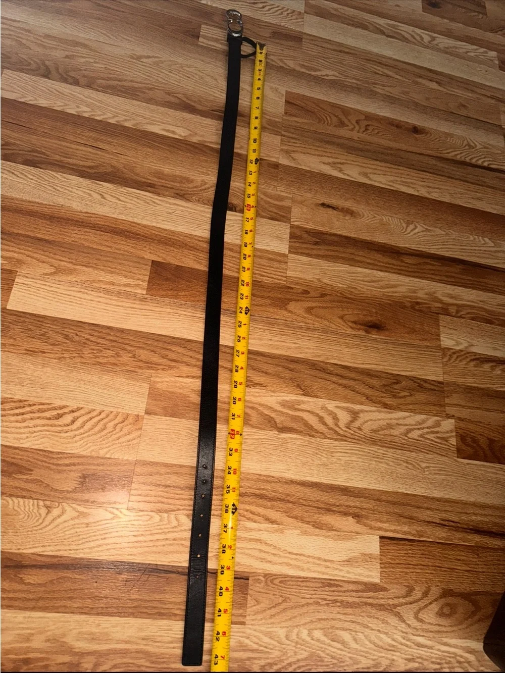 COACH Leather Belt with Silver CC Buckle